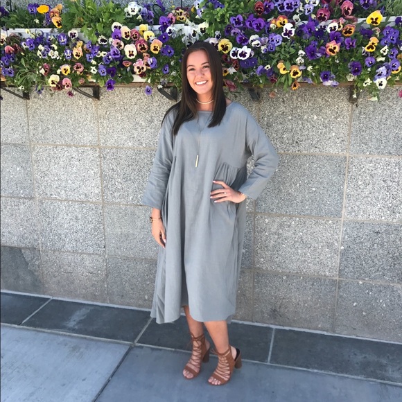 ashy blue dress - Picture 2 of 3